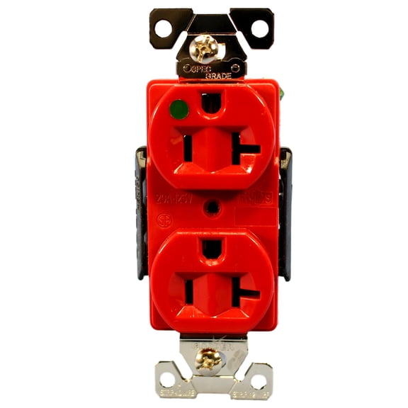 Cooper Wiring 3646460 20A 125V Hospital Receptacles - Red