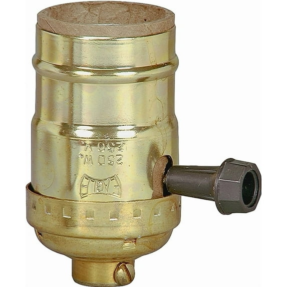 Cooper Wiring 4352472 250 Watt Electrolier Medium Base Metal Shell Two Circuit Turn Knob Switch