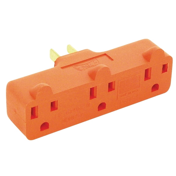 Cooper Wiring 4402RN-BOX Heavy Duty Outlet Tap, 15 Amp, Orange