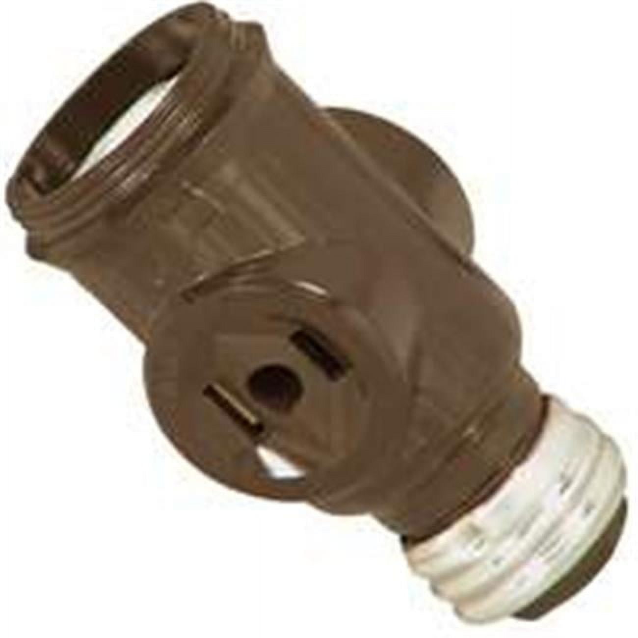Cooper Wiring 4561601 Brown Keyless Lampholder Adapter