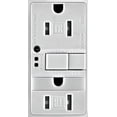 thumbnail image 1 of Arrow Hart TRSGFNL15W-K Commercial Grade Duplex Tamper Resistant GFCI Receptacle With Nightlight, 12, 1 of 1