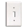 thumbnail image 1 of Cooper Wiring 5134W 1 Gang Nylon Toggle Plate White, 1 of 1