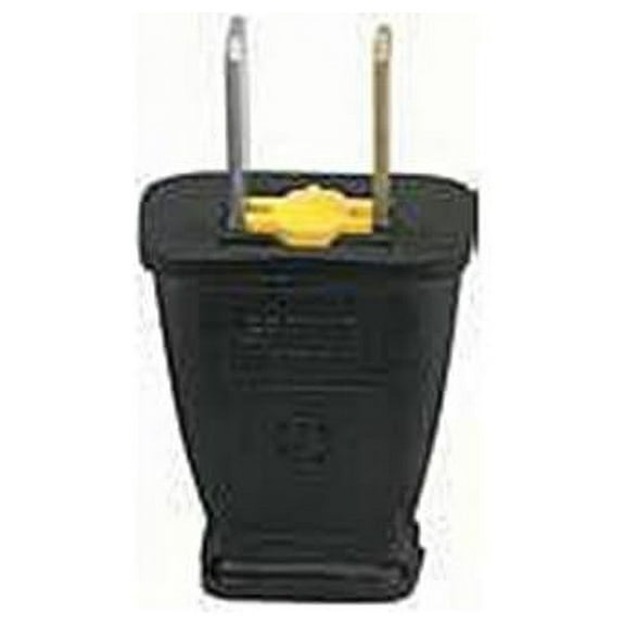 Cooper Wiring 671818 15A 125V Plastic Plug, Black