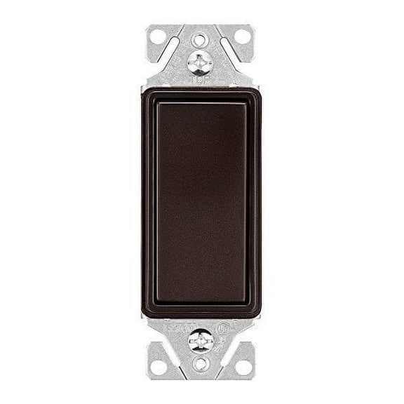EATON 7501RB-K-L Wiring Decorator Switch, 120/277 Vac, 15 A, 1 Pole, 5.833 In L X 3.85 In W X 1.83 In D