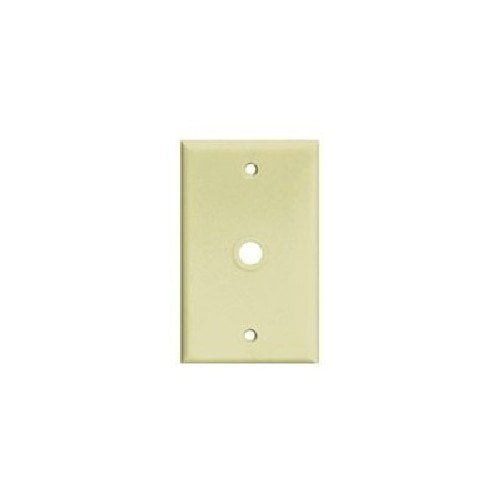 Cooper Wiring Devices Ivory .406" Hole Phone Coax Cable Wallplate Telephone Cover Plate PJ11V