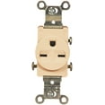 thumbnail image 1 of Cooper Wiring 816V-BOX 15 Amp 250 Volt 3 Wire Ivory Single Receptacle, 1 of 2