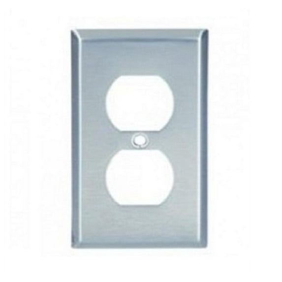 Cooper Wiring 93101-BOX One Gang SS Duplex Receptacle Plate