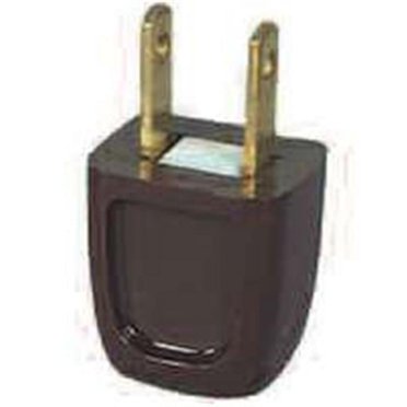 White Rubber Polarized Lamp Plug – 2-Pole, 2 Wire, Replacement Lamp Part (30412J)