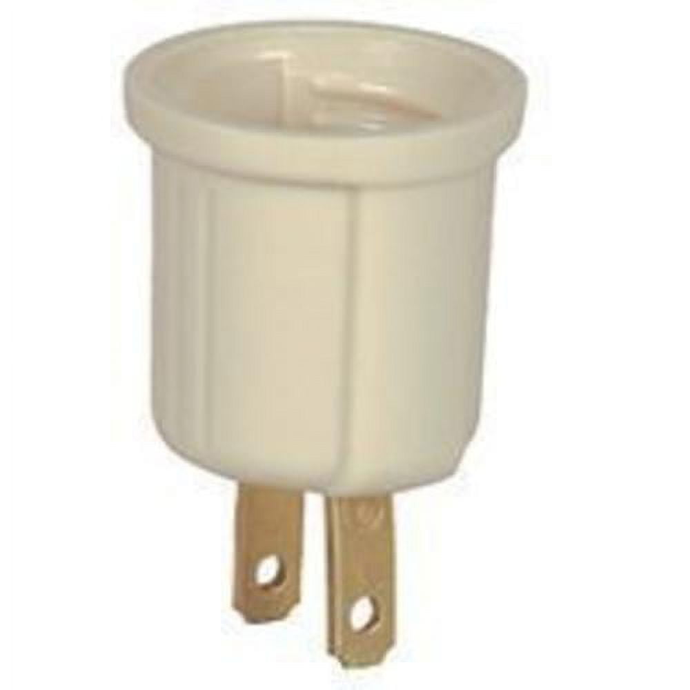 Cooper Wiring BP738V Ivory Keyless Lampholder Adapter, Each