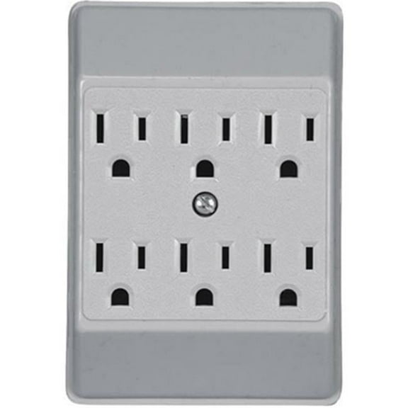 Cooper Wiring C1146W 6 Outlet 3 Wire Ground Tap, White