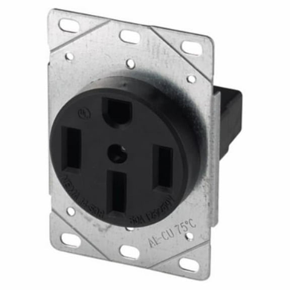 Cooper Wiring Device AH1258BK-F 50A Range Receptacle