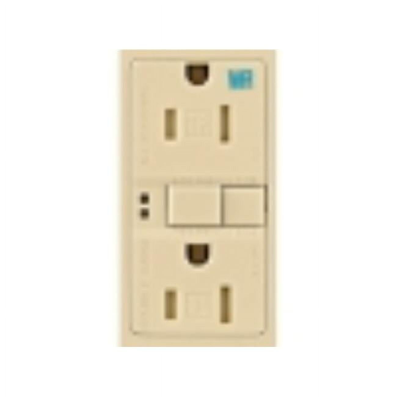 Cooper Wiring Device TWRGF15V 12V 15A GFCI TR Self Test, Ivory