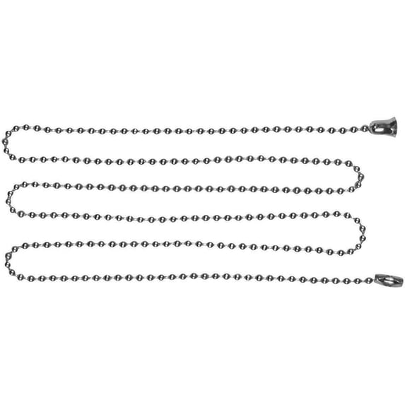 Cooper Wiring Devices 1128487 BP331NP 3 ft. Socket Chain, No 6 Ball - Nickel Plated Steel