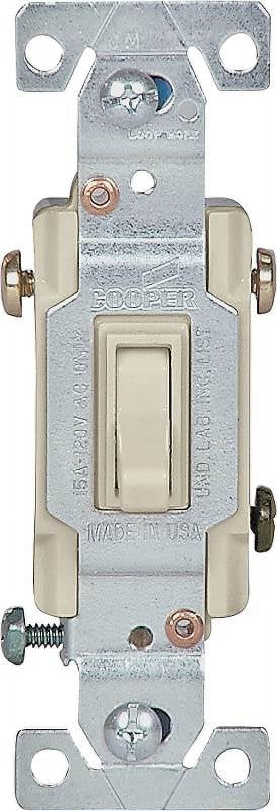 Cooper Wiring Devices 1303-7V Ivory Three Way Toggle Light Switch