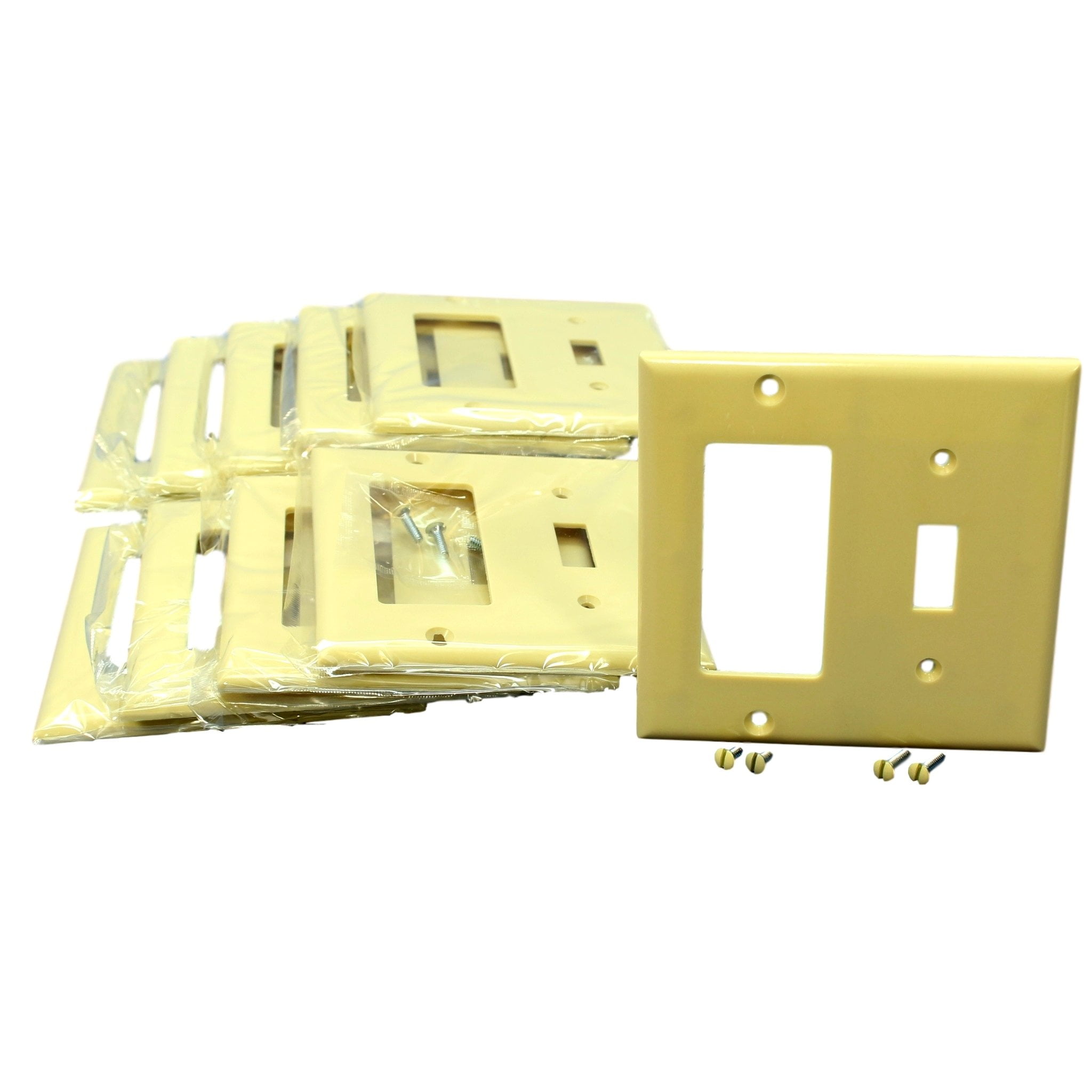 Cooper Wiring Devices 2153V 2-Gang Combination Toggle Switch Decorator ...