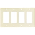 thumbnail image 1 of Cooper Wiring Devices 2164A 4-Gang Decorator GFCI Rocker Switch Wall Plate, Standard Size, Thermoset Plastic, Almond, 1 of 1
