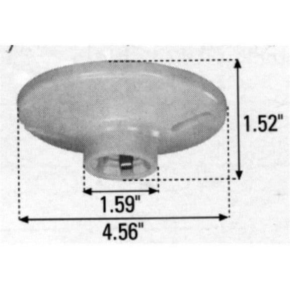 Cooper Wiring Devices 393711742 S1174W-SP Ceiling Receptacle Lamp Holder, White