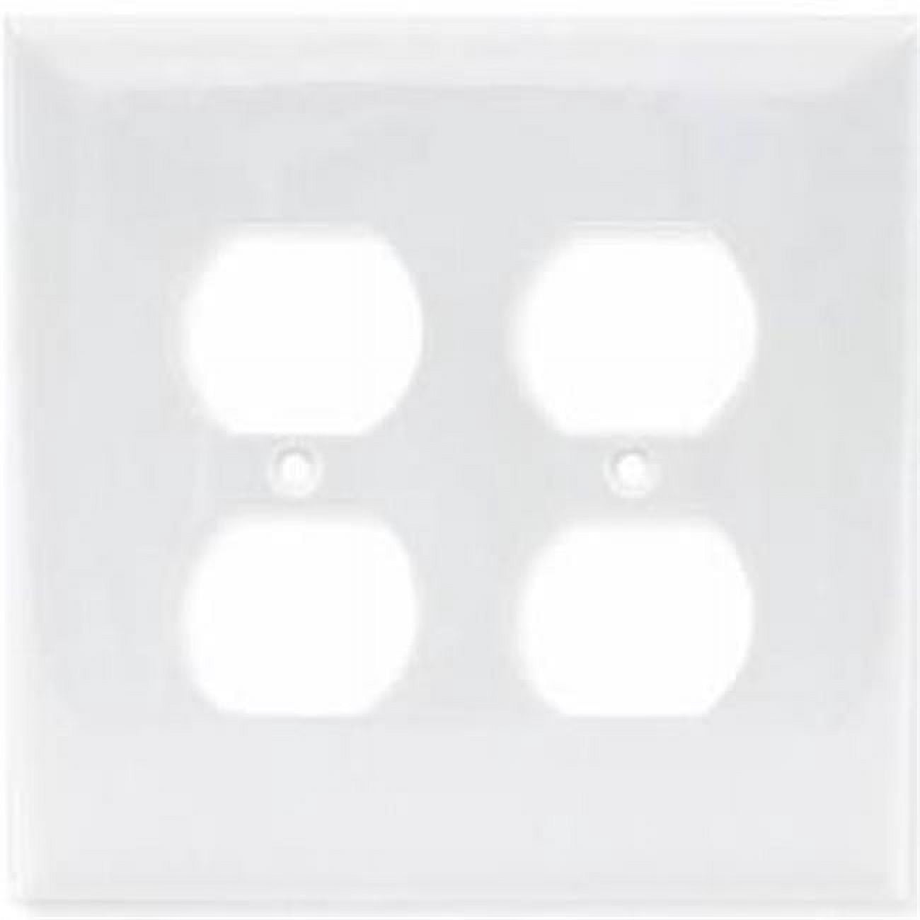 Cooper Wiring Devices 393720529 2050W-BOX 2 Gang Duplex Receptacle Plate, White