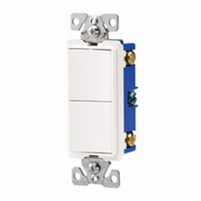 Cooper Wiring Devices 393747621 15A Decorator Double Switch - Ivory