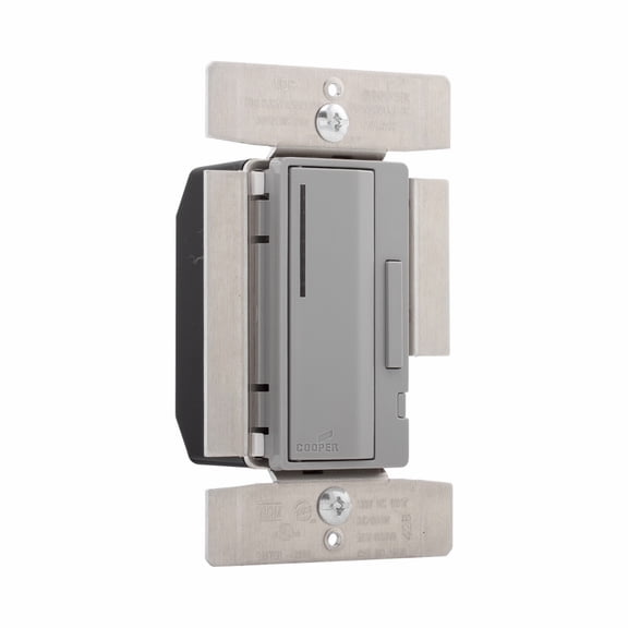 Cooper Wiring Devices AIM10-GY Accell Master Dimmer for Incandescent and Magnetic Low Voltage Lighting Only, 1000W 120V, Gray