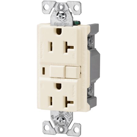 Cooper Wiring Devices Cooper Wiring VGF20A 20-Amp, 2-Pole, 3-Wire, 125-Volt, Duplex GFCI Receptacle