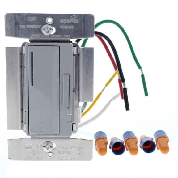 Cooper Wiring Devices AF10-GY Fluorescent Master Dimmer 1000VA-120V, Compatible with Mark 10/AmbiStar/Tu-Wire Ballasts Only, Gray