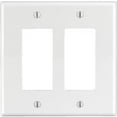 thumbnail image 1 of Leviton Decora Decorator/Rocker Switch Plate - 2 Gang, White, 1 of 2