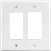 Cooper Wiring PJ262-00W Leviton 2 Gang White GFCI Decora Style Wall Plate