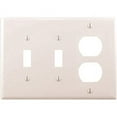 thumbnail image 1 of Cooper Wiring PJ28W Wall Plate 3 Gang Receipt or 2Tgl Mid - White Pack Of 15, 1 of 2