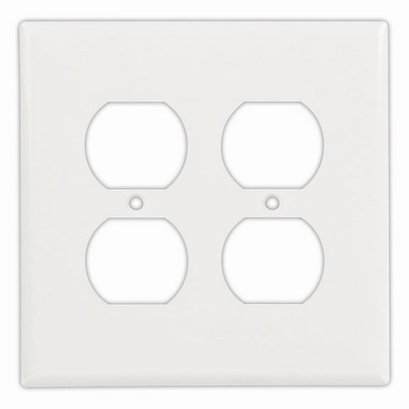 Cooper Wiring PJ82W 2-Gang Unbreakable Duplex Plate, White