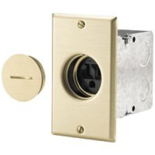 Cooper Wiring TR5797 Brass Floor Tamper Receptacle Single