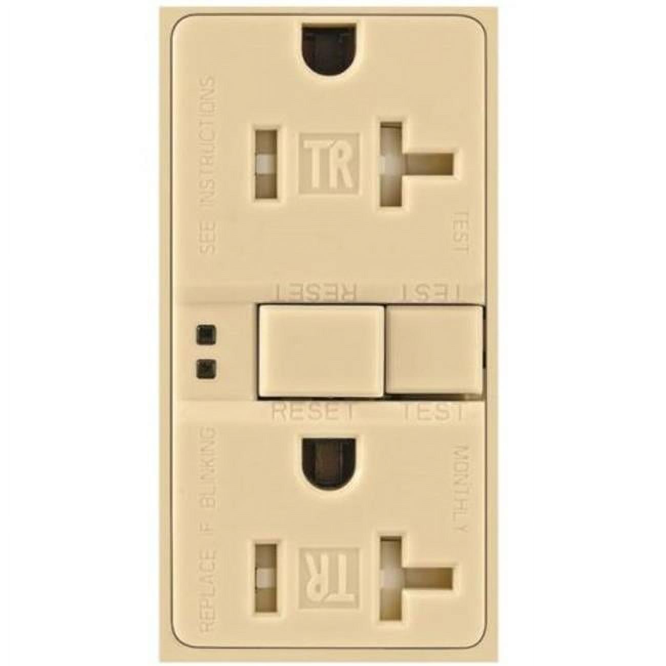 Cooper Wiring TRSGF20V 20A Self Test GFCI TR Duplex Receptacles Ivory