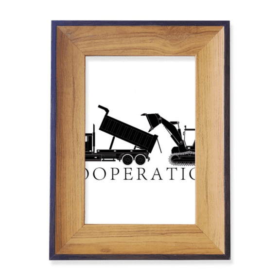 Cooperative Transport Sediment Trucks Photo Frame Exhibition Display Art Desktop Painting