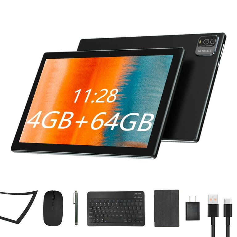 Coopers 2 in 1 Tablet, 10 inch Android 11 Tablet with Keyboard 4GB