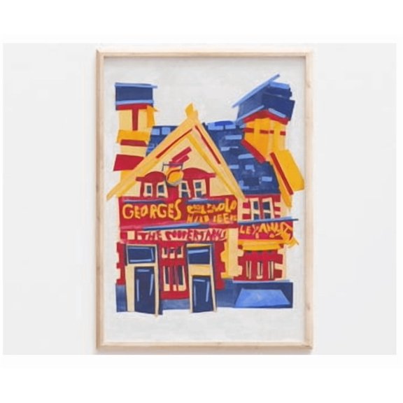 Coopers Arms Bristol Architecture Collage Art Print A5 Giclee Print Plastic Free Print Poster
