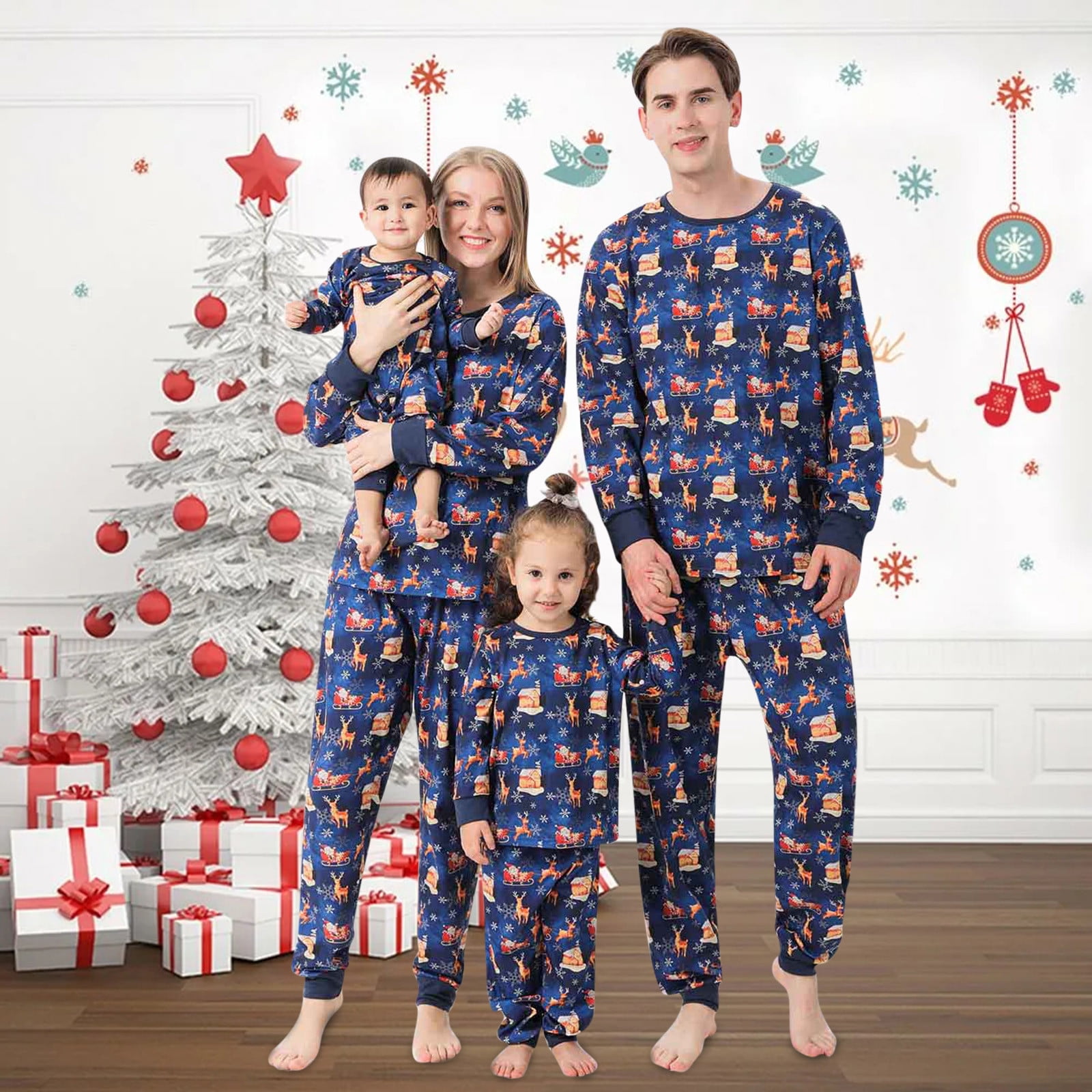 Coopserbil 2023 Baby Christmas Pajamas print Toddlers Organic Cotton