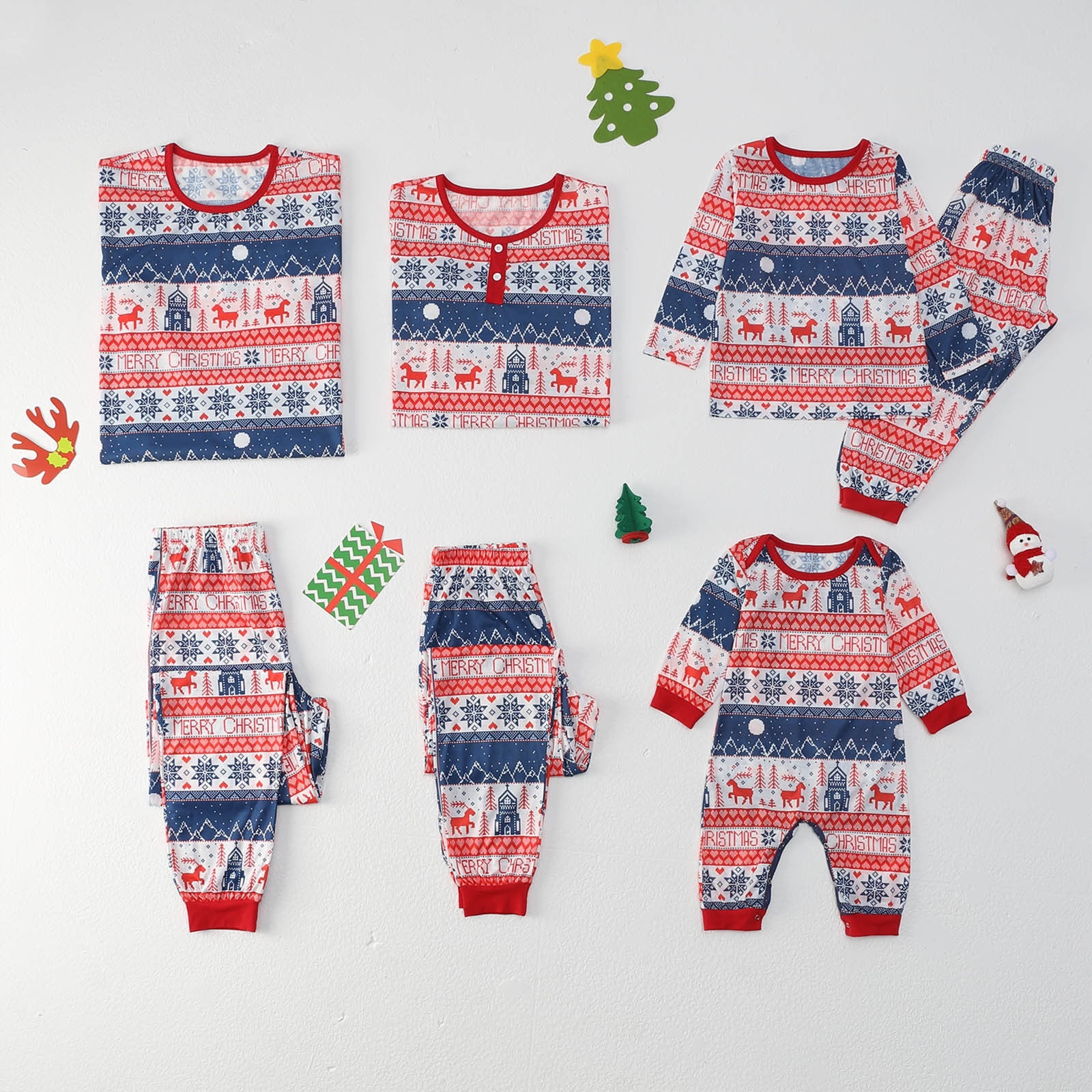 Coopserbil 2023 Christmas Christmas Family Pajamas Matching Sets Animal