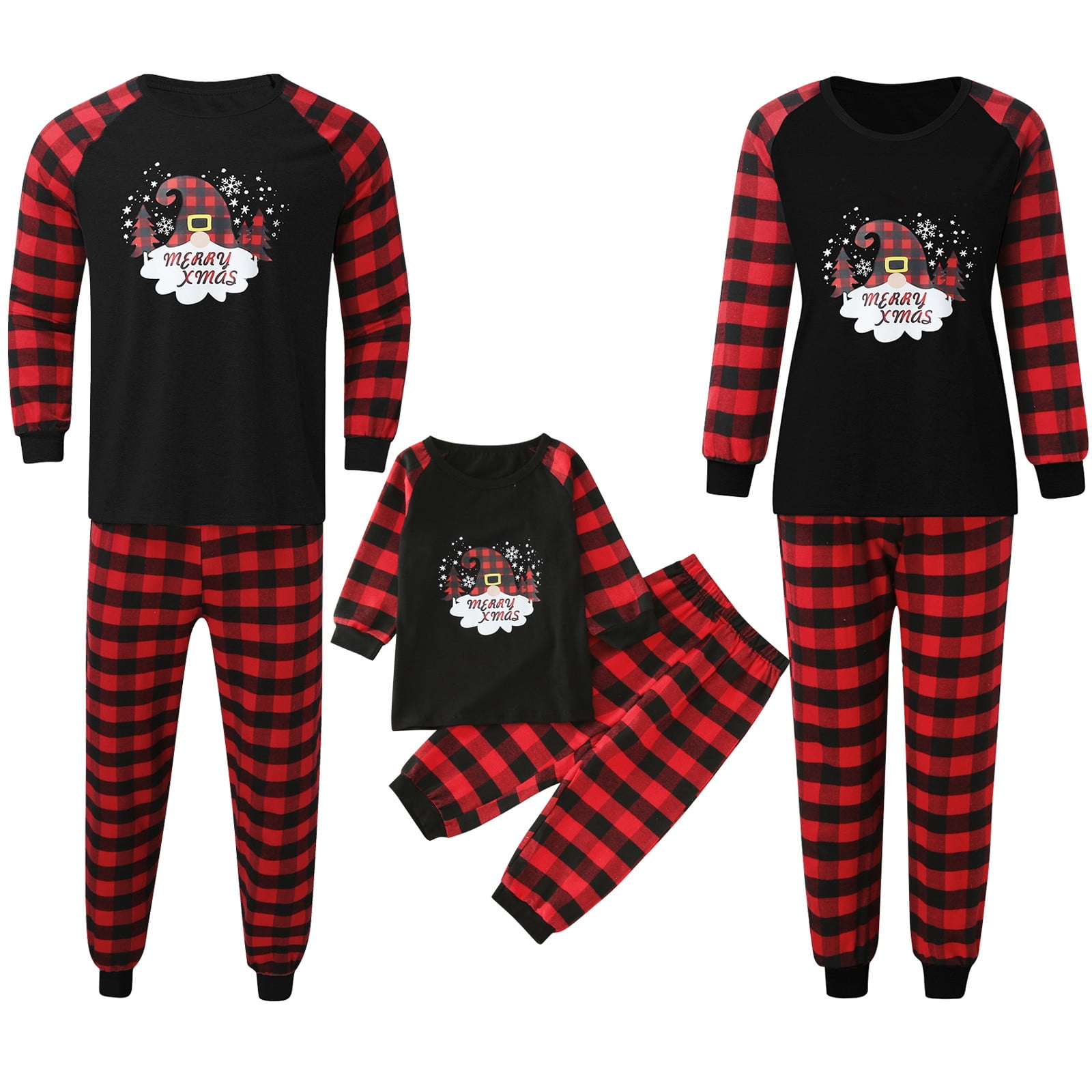 Coopserbil 2023 Family Christmas Pajamas santa Men'S Pajamas Velvet