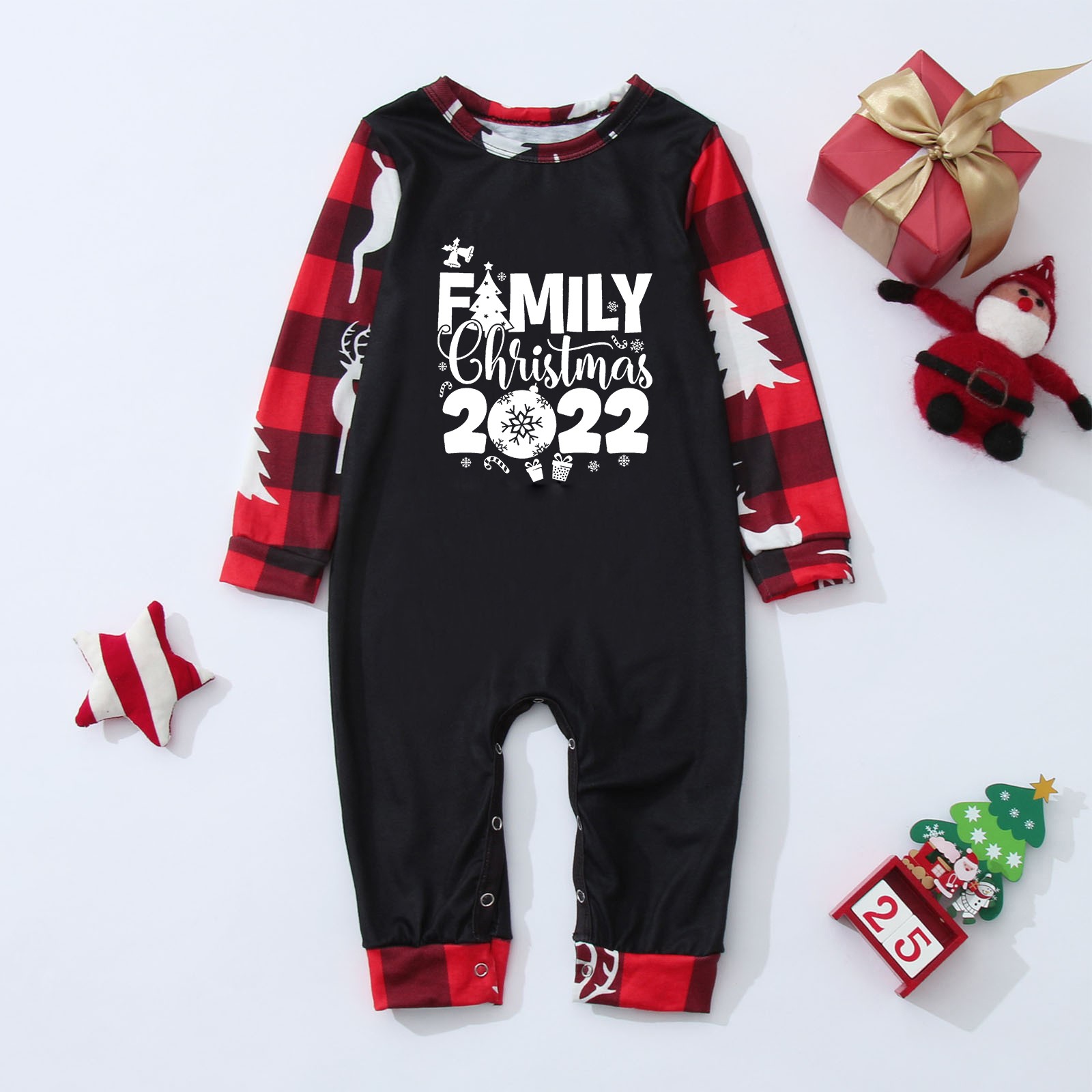 Coopserbil 2023 Matching Baby Christmas Pajamas santa Toddler Girls