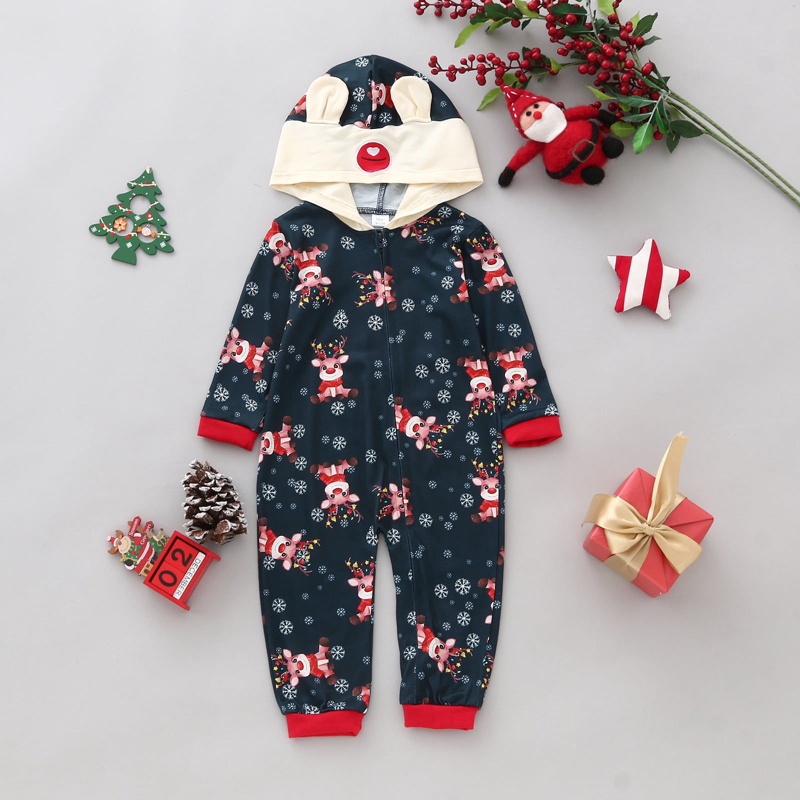 Coopserbil 2023 Matching Toddler Christmas Pajamas Animal Boys' Pajamas