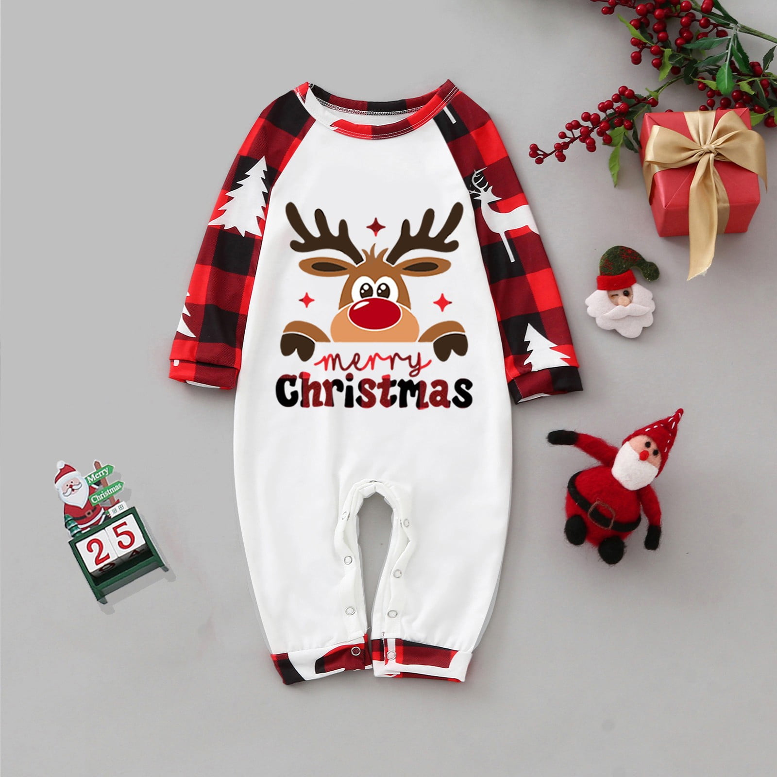 Coopserbil 2023 Matching Toddler Christmas Pajamas Printed letters