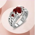 thumbnail image 1 of Coopserbil Red, Diamond Jewelry Rings, Silver Size 5, 1 of 7