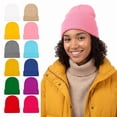 thumbnail image 1 of Cooraby 12 Pack Knitted Winter Beanie Cold Weather Acrylic Warm Skull Cap Cuff Watch Hat for Men or Women Homeless Donation, 1 of 7