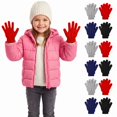 thumbnail image 1 of Cooraby 12 Pairs Kid's Winter Magic Gloves Children Stretchy Warm Magic Gloves Boys or Girls Knit Gloves for 6-12 Years, 1 of 7
