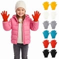 thumbnail image 1 of Cooraby 12 Pairs Kid's Winter Magic Gloves Children Stretchy Warm Magic Gloves Boys or Girls Knit Gloves for 6-12 Years, 1 of 7