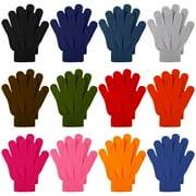 COORABY 12 Pairs Kid's Winter Magic Gloves Children Stretchy Warm Magic Gloves Boys or Girls Knit Gloves