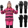 thumbnail image 1 of Cooraby 2 Pack Long Kids Winter Ski Gloves Waterproof Warm Snow Gloves Thick Unisex Mitten Gloves for Girls Boys, 1 of 7