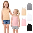 thumbnail image 1 of Cooraby 5 Pack Girls Tank Tops Soft Cami Scoop Neck Undershirts Solid Sleeveless Undershirts for Toddler Girls, 1 of 9