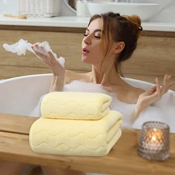 Coorders Coral Velvet Absorbent Bath Towels For Adults Face Towel Bath Towel Set Soft Comfortable Bathroom Towel Set Highly Absorbent Soft Bathroom Towels Set