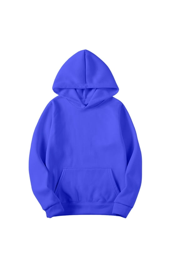 Fleece Oversized Hoodie For Womens with Pockets, Unisex Long Sleeve Sweatshirt, Sweatshirts for Women Loose Fit Hoodie,Womens Plus Blue,Size XXXL